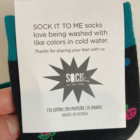 SOCK IT TO ME NWT TINY ROSES KNEE HIGH SOCKS Floral Feminine Portland Rose City - Picture 4 of 8